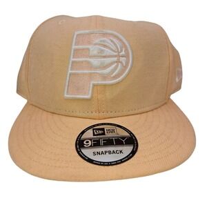 New Era 9FIFTY Indiana Pacers Snapback Hat Peach Wool NBA Basketball Cap